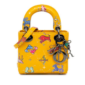 Pre-Loved Dior Micro Calfskin Pixel Zodiac Lady Dior